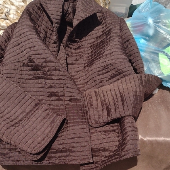 harve' benard Jackets & Blazers - Brown Quilted Jacket
